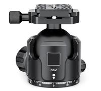 Genérico Camera Head Mount, Rótula de trípode con Centro de Baja Gravedad, Muesca en U Doble, rótula de Bola panorámica de Esfera ultrabaja con Placa de liberación rápida