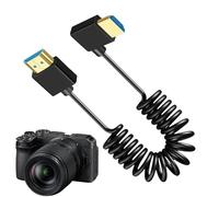 Genérico Camera Monitor Cable - 8.66 Inch Cord | Lightweight Flexible Spring Stretch Adjustable Cable 0.3 to 1m | Electronic ComponentCable for Photography Filming Outdoor Video