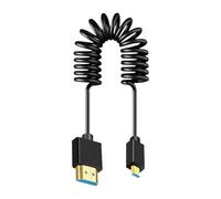 Genérico Camera Monitor Screen Cable, Camcorders Cable High Speed Support, Effortless Setup Adaptation, Compact Thin Spring Stretch Cord, Supports Photography and Outdoor Tight Spaces, 22x12x1.8cm