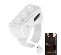 Genérico Camera Remote Shutter Ring - Wireless Phone Controller Device, Video Recording Accessory, Function Media Control Tool | Suitable For Selfie Streaming Music Playback Mobile Content Creat