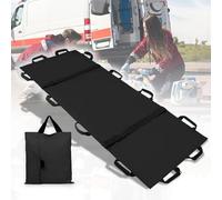 Genérico Camilla de Transporte Plegable Oxford Impermeable Grueso Acolchado Plegable Primeros Auxilios Camilla Suave con 12 Asas Estiramiento de Espalda de Rescate,D