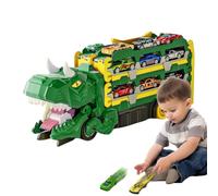 Genérico Camión de Dinosaurio Que Come Un Coche, Camiones de Dinosaurios para Los | Dinosaurio Vehículo Plegable Juguete Transporte Camión, Transformar El Juego de la Pista de la Pista