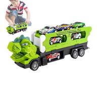 Generico Camión De Dinosaurios De Transporte - De ABS , De Juguetes Para Camiones De Dinosaurios, Módulo De Rampa Deslizante Plegable, Componente De Transporte De Coche Portátil | Contenedor