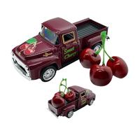 Genérico Camión Modelo, Camión Retro con 3 Frutas Ficticias, Ornamento De Mesa Decorativo, Vehículo Creativo para Exhibición En Cocina, Hogar, Granja, Aula, Y como Pieza Central para