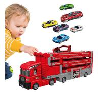 Genérico Camión Portacoches Juguete | Vehículo Portador de Vehículos para | Camión de Carreras Transportador - Juego para Casa Jardín Escuela Preparatoria Viaje Fiesta Exterior Niños Niñas 3 a 6 Años