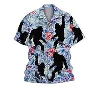 Genérico Camisa Abotonada Moda Instrumento Musical Estampado Digital 3D Blusa Oversize Amante de La Música Camisa de Playa Hawaiana para Hombres Estampado de Batería Manga Corta