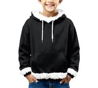Genérico Camisa Body Niños Bolsillos para Niños, Abrigo, Camiseta, Color sólido, Otoño, Invierno, Navidad Chaleco Niños Negro Encaje, Le Noir, 12-13 Años