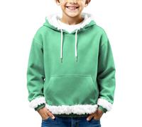 Genérico Camisa Body Niños Bolsillos para Niños, Abrigo, Camiseta, Color sólido, Otoño, Invierno, Navidad Chaleco Niños Negro Encaje, verde, 6-7 Años