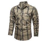Generico Camisa de hombre de manga larga estilo retro verano ligera clásica trabajo streetwear básica delgada casual vintage transpirable cómoda para otoño media temporada actividades al aire libre