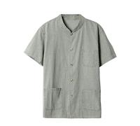 Generico Camisa de hombre para actividades al aire libre con diseño funcional liso y estilo versátil, Verde, 3XL