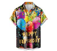 Generico Camisa de Pascua con estampado de Jesús y cruz para hombre, de manga corta, camisa hawaiana, cuello clásico, abrigo con botones, tejido ligero, ajuste holgado, estilo atlético, contexto de