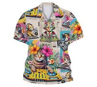 Genérico Camisa Hombre Casual - Chemises Imprimées Décontractées Pour Hommes Idéales Pour Le Quotidien Les Activités De Plein Air Et Les Sorties À La Plage Haut D'Été Confortable Et Élégant