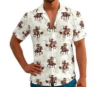 Genérico Camisa Hombre Mexicana Hawaiana Casual Verano Playa Camisa Manga Corta de Hawaii de CeráMica Talavera de Secado Rápido Tops Manga Corta de Flores Minimalista para Uso Diario