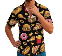 Genérico Camisa Hombre Mexicana Hawaiana Casual Verano Playa Camisa Manga Corta de Hawaii de CeráMica Talavera de Secado Rápido Tops Manga Corta de Flores Minimalista para Uso Diario