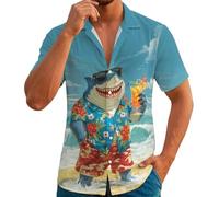 Genérico Camisa Hombre Mexicana Hawaiana Casual Verano Playa Camisa Manga Corta de Hawaii de CeráMica Talavera de Secado Rápido Tops Manga Corta de Flores Minimalista para Uso Diario