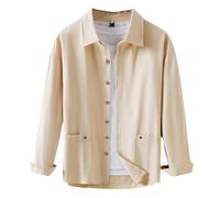 Genérico Camisas Hombre Chemise Décontractée Pour Homme Confortable Respirante À Porter Au Quotidien Coupe Ajustée Couleur Unie Manches Longues Boutonnée Pour Le Printemps L'Été Et L'Automne