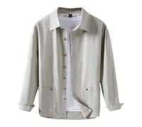 Genérico Camisas Hombre Chemise Décontractée Pour Homme Confortable Respirante À Porter Au Quotidien Coupe Ajustée Couleur Unie Manches Longues Boutonnée Pour Le Printemps L'Été Et L'Automne