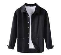 Genérico Camisas Hombre Chemise Décontractée Pour Homme Confortable Respirante À Porter Au Quotidien Coupe Ajustée Couleur Unie Manches Longues Boutonnée Pour Le Printemps L'Été Et L'Automne