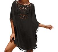 Genérico Camisas Mujer Largos Camisa Suelta de Bikini Cover Up Traje Boho Vestido Playa Kimono Vestidos Chic Loose Pareos Estilo Vacaciones Playeras para en la y Piscina