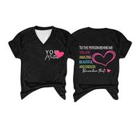 Genérico Camisas Mujer Manga Corta Blusas La Detrás De Mí: Eres Increíblemente Y Recuerda Esa Camiseta Estampada Tunica Verano Ropas Ropa Casual Top Algodon Womens T Shirts Camisetas Roupas Negro S