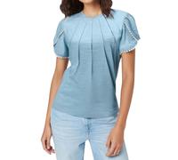 Genérico Camisas Mujer Verano Blusas De Manga Corta para Mujer Sueltas Tamaño con Cuello A La Casuales Sólidas Ropa Elegante Camiseta Roupa Mulher Blusa Roupas Femininas Casual Camisetas Azul 3XL