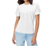 Genérico Camisas Mujer Verano Blusas De Manga Corta para Mujer Sueltas Tamaño con Cuello A La Casuales Sólidas Ropa Elegante Camiseta Roupa Mulher Blusa Roupas Femininas Casual Camisetas Blanco XXL