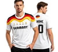 Genérico Camiseta Alemania Personalizada para Hombre y Mujer,Nombre y número - Prenda Informal con Bandera para días de Partido, Celebraciones - Regalo Original para Amantes del fútbol