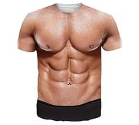 Genérico Camiseta Algodon Hombre - Camisetas Blancas Hombre Camiseta de Manga Corta con Estampado 3D para Hombre Camiseta Informal Divertida con Estampado novedoso Camiseta de Manga Corta