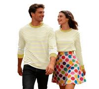Genérico Camiseta Básica Mujer, Camisetas Fiesta Sudadera Informal De Cuello Redondo Y Corte Holgado con Estampado De Rayas Y Capa Transpirable Sin Capucha