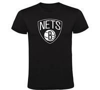 Genérico Camiseta Brooklyn Nets Logotipo Negra Hombre 100% Algodón (XL)