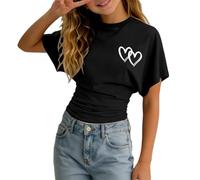 Genérico Camiseta Casual para Niñas con Estampado Gráfico Elegante y Detalle de en la Cintura para un Diario Divertido