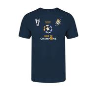 Genérico Camiseta Conmemorativa del Madrid, 15ª Copa de Campeones, Temporada 2024/25, Vamos Real, Color Azul Marino (1, XL)