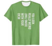 Genérico Camiseta Corta Hombre - Camiseta para Hombre Camiseta Divertida con Sarcasmo: Te Ves Muy Raro Haciendo eso con la Cabeza