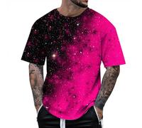 Genérico Camiseta Corta Hombre - Camisetas Blancas Hombre Camiseta de Manga Corta con Estampado 3D de Lentejuelas para Hombre Estilo Dos