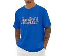 Genérico Camiseta de Autismo para Mujeres Y Hombres Ajuste Holgado Camiseta Manga Corta con Cuello Redondo Ligera Deportiva Conciencia sobre el Autismo Tallas Grandes