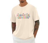 Genérico Camiseta de Autismo para Mujeres Y Hombres Ajuste Holgado Camiseta Manga Corta con Cuello Redondo Ligera Deportiva Conciencia sobre el Autismo Tallas Grandes