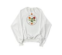 Genérico Camiseta De Cuello Tripulación De Los Hombres, Sudadera De Manga Larga Blanca con Impresión Gráfica Floral Y Letra En La Espalda, Top Cómodo Casual para El Uso Diario-color01||x_l