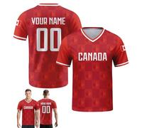 Genérico Camiseta de fútbol Personalizada, Camiseta de fútbol Nacional Personalizada con Nombre/número, Regalo Personalizado para fanáticos de Camisetas para Hombres, Mujeres y jóvenes (Cana-da)