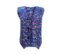 Genérico Camiseta de tirantes de Halloween para niña, leopardo, sin mangas, chaleco para niños, ropa de mujer, de 3 a 16 años, azul, 6-7 Años