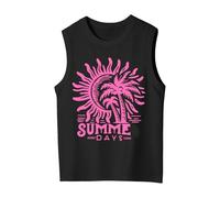 Genérico Camiseta de tirantes de verano para niña sin mangas con estampado de letras gradientes ligera ideal Juegos al aire libre camiseta Niño Algodón Cómodo Vacaciones Playa, Le Noir, 5-6 Años