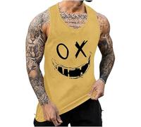 Genérico Camiseta De Tirantes Hombre Correr - Chaleco Sin Mangas con Estampado Digital 3D para Hombre Informal De Verano para Playa Chalecos Tiro