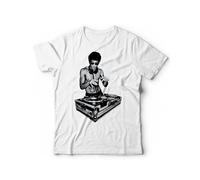 Generico Camiseta DJ Música Maestro Artes Marciales - Camiseta Hombre Discoteca DJ Set, Color blanco., M