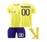 Genérico Camiseta Fútbol Al NASSR Estilo Profesional 25/26 Personalizada con Nombre Número, equipación Fútbol Adecuada para Hombres Niños en Juegos Intensos y Entrenamientos