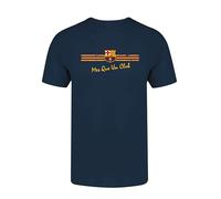 Genérico Camiseta, Futbol, Fans, Algodon 190g, con Lema Mes Que Un Club (Azul, XXL)