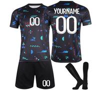 Genérico Camiseta fútbol Niño Portugal equipación de Fútbol Personalizadas con Nombre y Número Camiseta de Futbol Conjunto niños y Adulto Camiseta de Entrenamiento de fútbol,Corto y Calcetines