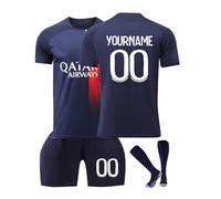 Genérico Camiseta Fútbol Paris 24/25/26 Personalizadas Nombre Número para Hombres y Niño, equipación Fútbol con Conjunto Top Pantalón Corto y Calcetines Regalo de Fútbol