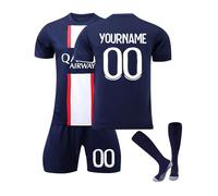 Genérico Camiseta Fútbol Paris 24/25/26 Personalizadas Nombre Número para Hombres y Niño, equipación Fútbol con Conjunto Top Pantalón Corto y Calcetines Regalo de Fútbol