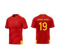 Genérico Camiseta fútbol Selección Española Lamine Yamal 19 Camiseta roja Producto Oficial Tallas para niños (12)