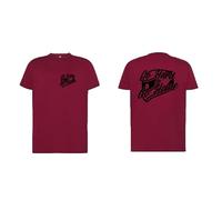 Genérico Camiseta Go Hard or Go Home Moto, para Moteros. SRC SugarRacesCustoms (FR/ES, Letras, XXL, Regular, Regular, Granate)