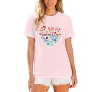 Genérico Camiseta gráfica de concienciación cómoda Camiseta Informal de Cuello Redondo para Adultos Que apoyan la neurodiversidad. (M)